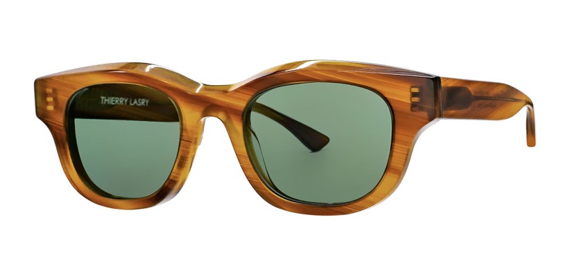 Thierry Lasry Deadly 821 Brown Pattern Sunglasses 3/4 View